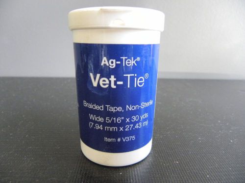 Ag-Tek Vet-Tie Non-Sterile Wide Braided Tape V375, 4 Bottles