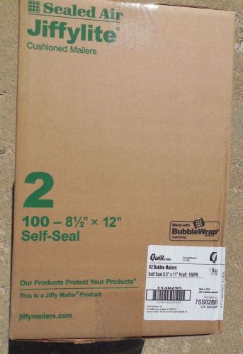 (100) #2  8.50 x 12 Sealed Air JIFFYLIT Bubble Padded Mailers Shipping Envelopes