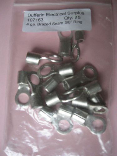 Quick cable 4 ga. non insulated brazed seam lugs with 3/8&#034; eye for sale