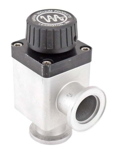 Varian nw25 kf25 right angle bellows h/o aluminum block valve l6280302 for sale
