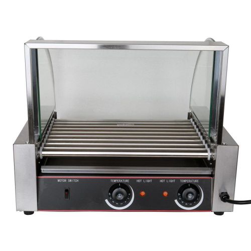 Portable stainless Commercial 24 Hot Dog 9 Roller Grilling Machine Home Business