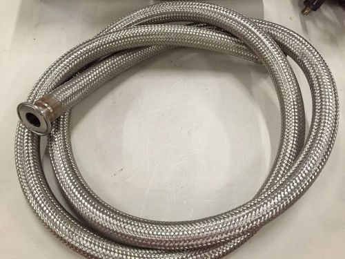 (Lot of 3) Stainless Steel Braided Hose 9ft long and 3/4&#034;Diameter, Food Grade