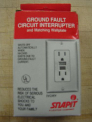 Ground Fault Circuit Interrupter and Matching Plate &#034;Ivory&#034; by Snapit / Leviton