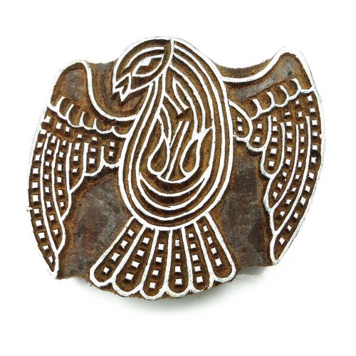 Decorative blocks eagle handcarved stamp brown wooden printing block pb2533a for sale