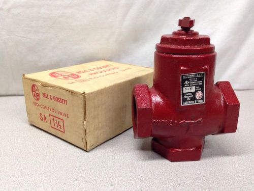 Bell &amp; gossett sa 1 1/2&#034; flow &#034;flo&#034; control valve - vintage new old stock nos! for sale
