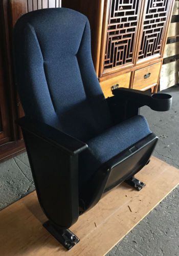 Lot of 10 movie theater rocker seats. home cinema seating used chairs blue for sale