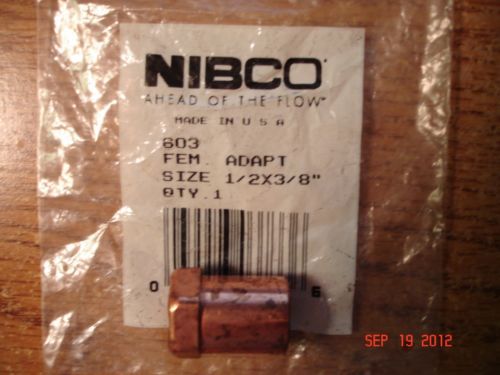 NIBCO 603 FEMALE ADAPTER 1/2X3/8&#034;