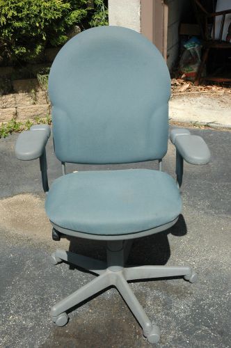 Office chair, swivel, 5 legs, blue