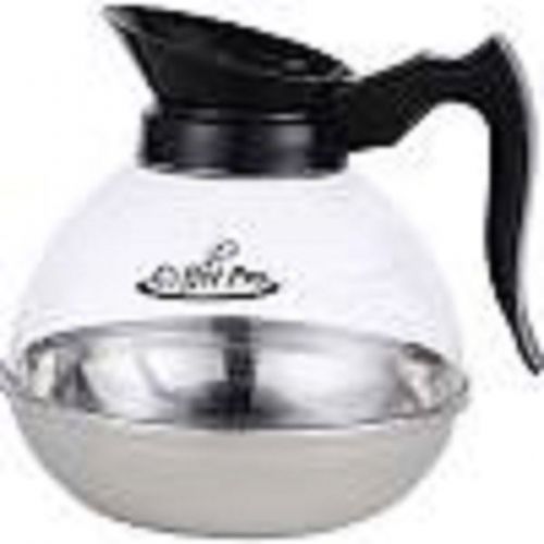 new Coffee Pro CPU12 Unbreakable Decanter, coffee pot 12 Cup, Clear/Black