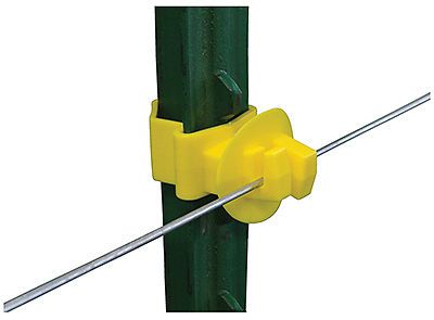 TRU TEST INC Electric Fence Insulator, T-Post Claw, 25-Pk.