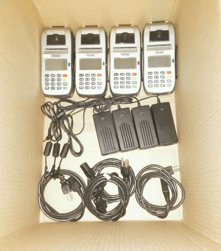 Lot of 4 first data fd 100ti credit card terminals for sale