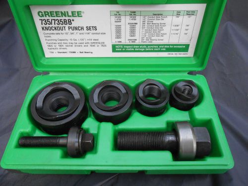 NEW GREENLEE BALL BEARING KNOCKOUT PUNCH SET  #735BB  ~  NEW WITH CASE ~