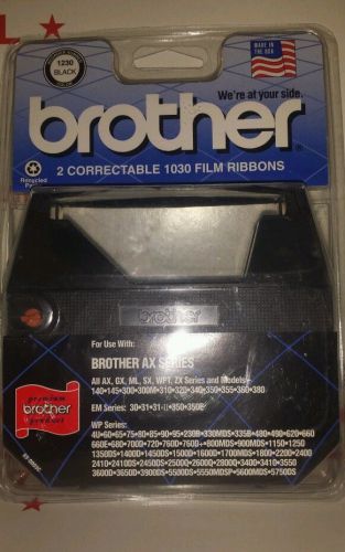 2 Genuine Brother Correctable 1030 Film Ribbon for AX Series 1230 Black