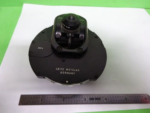 MICROSCOPE LEITZ MAGNIFICATION FILTER CHANGER CONDENSER OPTICS AS IS BIN#11-E-11