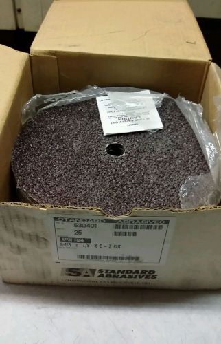 530401 Standard Abrasives 9 1/8&#034; x 7/8 16E-Z KUT Resin Fibre Discs 25 pcs NEW