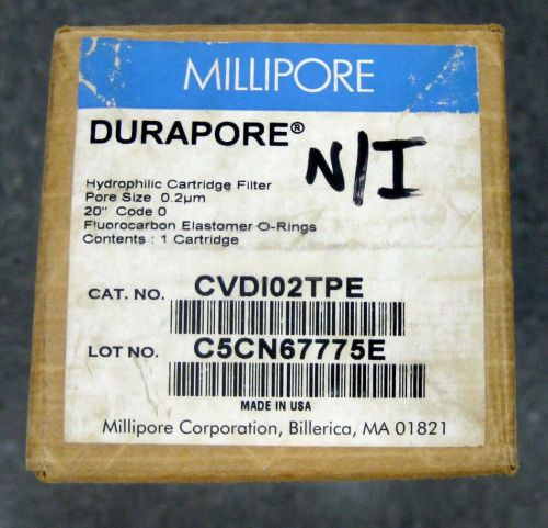 New millipore cvdi02tpe durapore 0.2 µm 20&#034; hydrophilic filter cartridge for sale