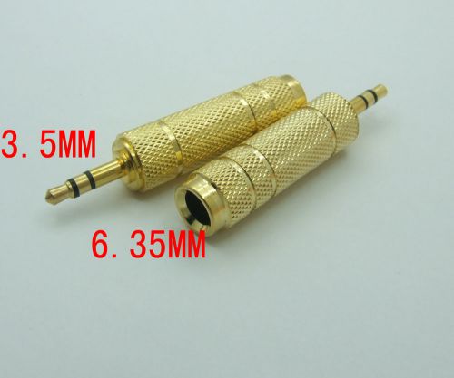 10PCS Male 3.5mm to 6.35mm 1/4&#034; Stere jack PLUG FOR DJ Headphone Power Amplifier