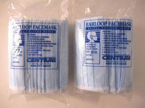 100x Disposable Dental Medical Surgical Dust Earloop Facemask - New