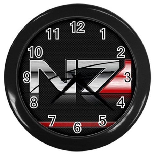 Custom Mass Effect N7 Logo Wall Clock (Black) Free Shipping