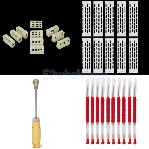 10x beekeeping queen excluders +10 head grafting tools+wire embedder +queen cage for sale