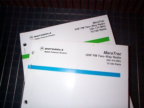 Motorola MaraTrac UHF &amp; VHF Mobile Radio Service Instruction Manuals