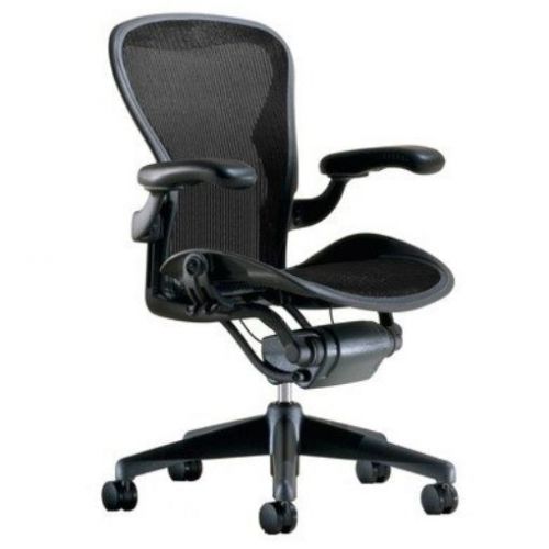 Aeron Chair by Herman Miller - Basic - Graphite Frame - Size B (Medium) - True B