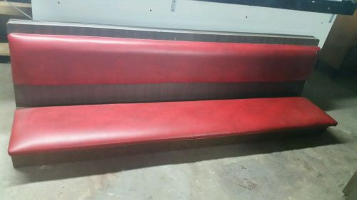 Restaurant Upolstered Wall Guest  Bench. Red. Long. Used.