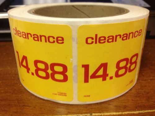 $14.88 Retail Large Store Price Stickers Roll Tags Yard Sales Grocery Markets