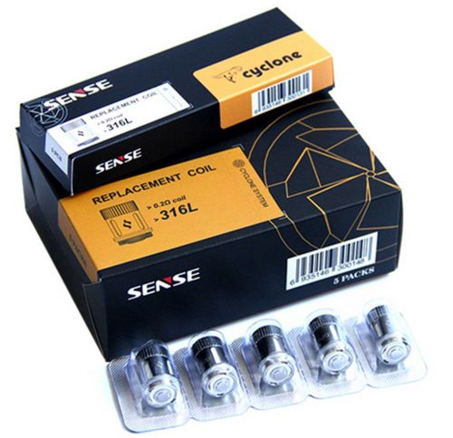Sense cyclone replacement coils 0.6ohm ni200 316l 5pcs with fast shipping! for sale