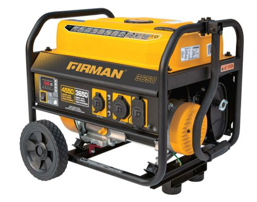 Firman p03602 gas powered 3650/4550 watt portable generator with wheel kit for sale