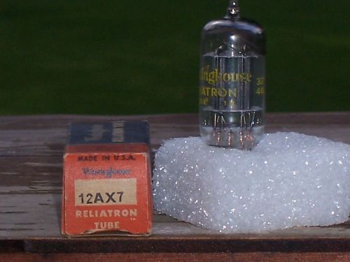 TESTED ONE VINTAGE WESTINGHOUSE RELIATRON  12AX7   VERY NICE  TUBE ECC83 12AX7A