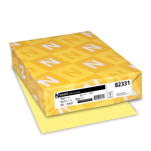 Neenah Exact Vellum Bristol Cardstock 67 lb 8.5 x 11 Inches 250 Sheets Yellow