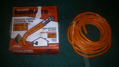 Diamond handiwire indoor copper electrical wire. 25&#039; 10-3 nm-b w/grnd.new. for sale