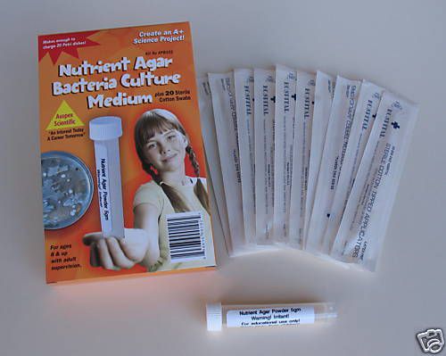 Auspex Nutrient Agar Bacteria Culture Medium Kit for school science fair project