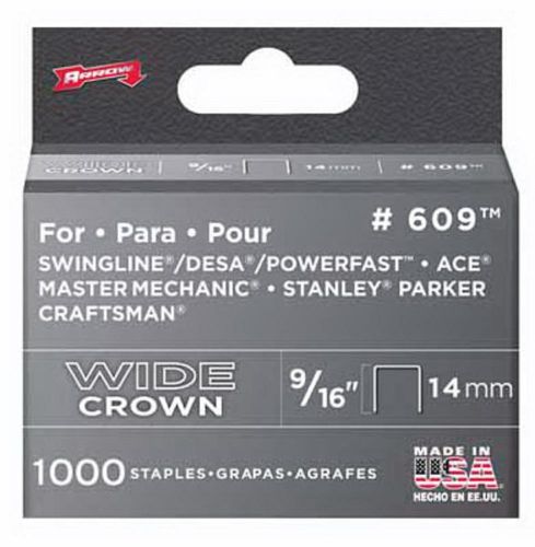 Arrow 1000pk 9/16&#034; Heavy Duty Staple 609