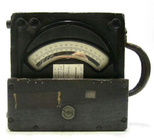 Vintage Weston D.C. Volt Meter)Voltmeter) Ammeter Model 45 0-750 (H)