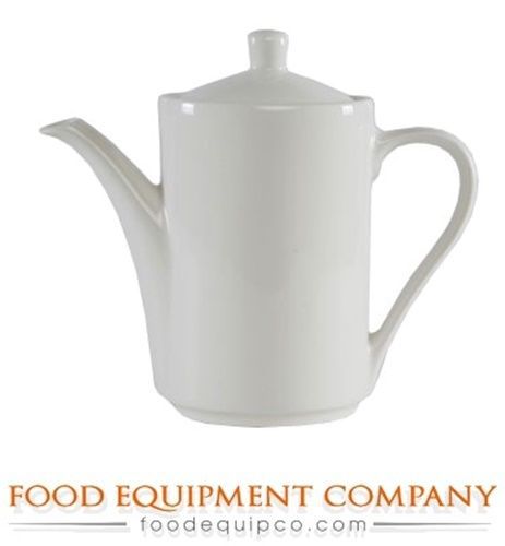 Tuxton AMU-102 Coffee Pot 21 oz. with lid AlumaTux®© Modena pearl white -...