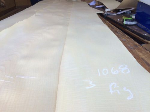 Wood Maple Figure   Veneer  101x10,14.15, total 3  pcs RAW VENEER  1/46 N1068.