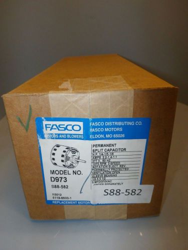 New in Box FASCO D973 1/4, 1/5, 1/6 HP 1075 RPM, 3 Speed AC Motor