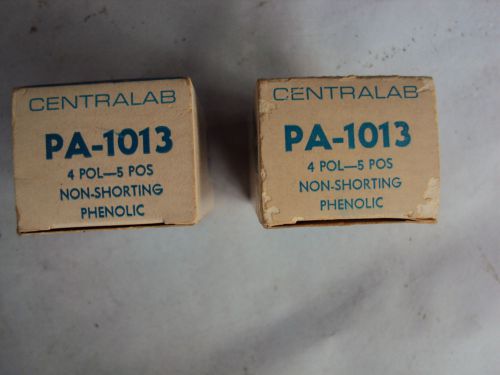 LOT OF 2 CENTRALAB PA-1013 4 POL - 5PCS NON-SHORTING PHENONIC