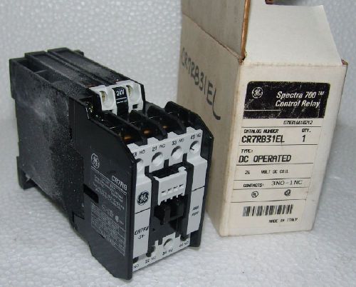 Electrical control relay GE CR7RB31EL , 24 vdc unused
