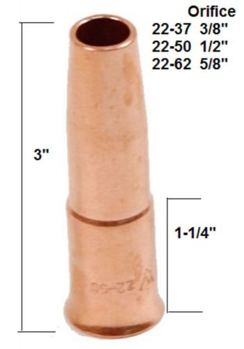 MIG WELDING 22-62 NOZZLES FITS Tweco #2 &amp; LINCOLN Magnum 200, QTY 5