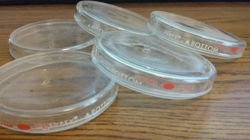 Kimble Kimax Pyrex glass petri dishes 5 count used