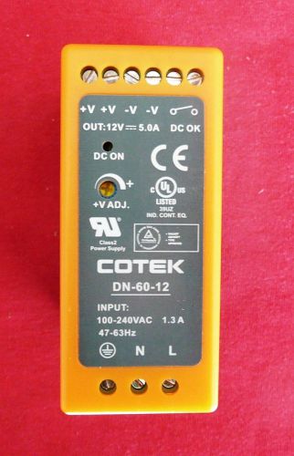 Cotek DN-60-12, 88-264VAC, 12V, 60W Miniature Single Output Power Supply