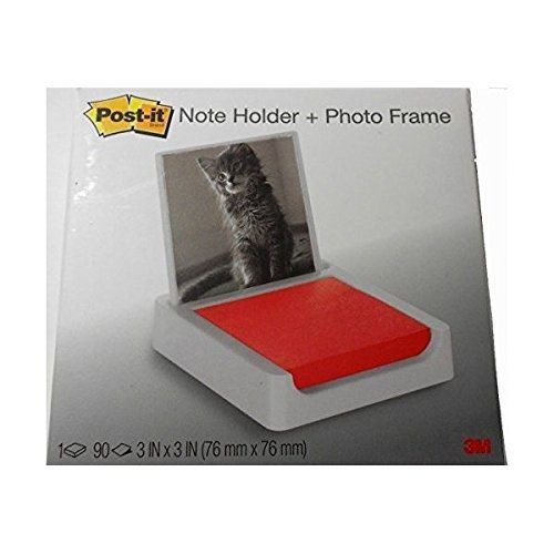 Post-it 3 x 3 Inches Note Holder with Photo Frame, White