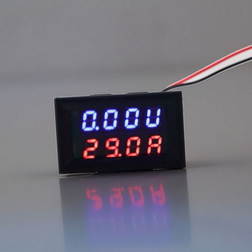 100V 50A DC Digital Voltmeter Ammeter LED Amp Volt Meter GY