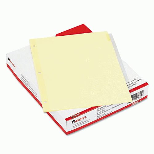 Universal Ring Binder Indexes 24 Letter Size 8-Tab,Clear Straight Cut #UNV-20841