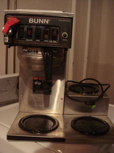 BUNN CW Stainless Coffee Brewer Maker 3-Warmer Hot Water