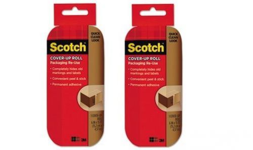 2 Pack - Scotch Cover-Up Roll RUCUR15: 6&#034; x 15&#039;, Brown