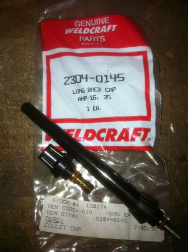 WELDCRAFT  TIG TORCH 2 PIECE BACK CAP SET LONG  MEDIUM 2304-0145 AHP-16, 35